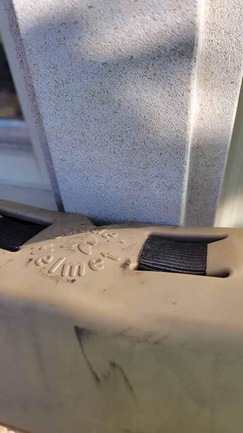 Close up of Ladder Helmet soft on stone